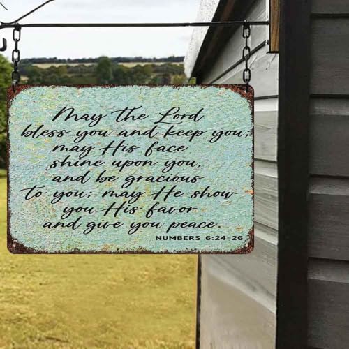 Biblical Blessing Verse Aluminum Metal Sign 8 x 12 Inch