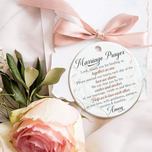 ZAGKOO Christian Wedding Gifts for Newlyweds, Wedding Couple Ornament 2026 - color: Marriage Prayer