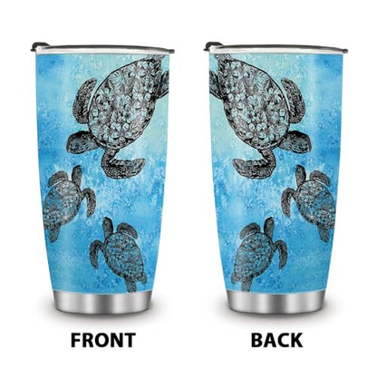 WIRESTER 20 OZ Stainless Steel Tumbler With Lid, Double Wall Vacuum Insulated Tumbler, Coffee Travel Mug Cup for Hot Cold Drinks - Ocean Sea Turtles - color: Ocean Sea Turtles