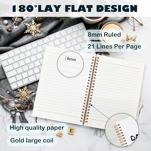 BearCake Prayer Journal for Woman,Christian Bible Journal,Christian Gifts for Women, Bible Notebooks for Note Taking, Daughter of the King,Spiral bible Notebook 5.5x8.3 - color: white Bible-6：18