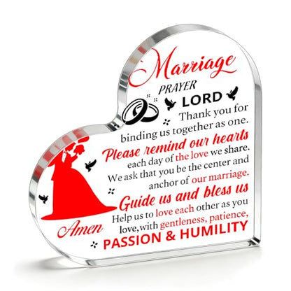 Newly Wed Gifts for The Couple 2026 Marriage Prayer Gifts Acrylic Decor
