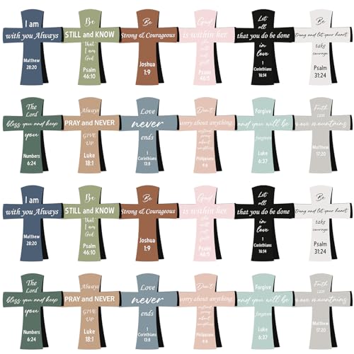 48 Pcs Magnetic Cross Bookmarks Bulk, Solid Color - style: Solid Color