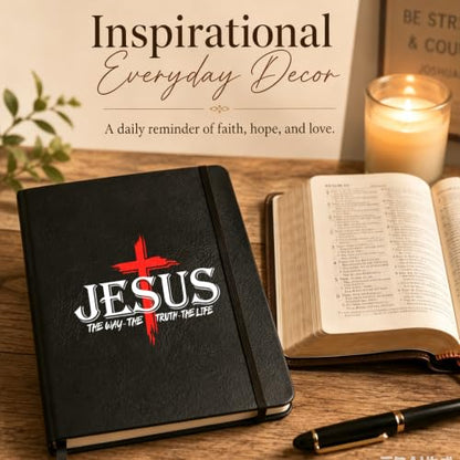 Jesus Cross Car Decal The Way The Truth The Life Vinyl Sticker 6.2 x 4.7