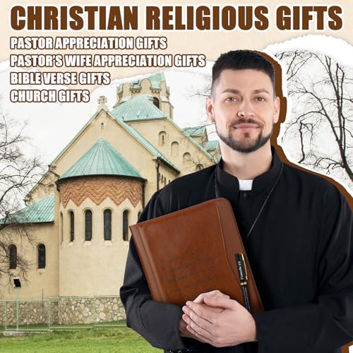 Fuyoooo 3 Pcs Pastor Gifts for Men Bible Verse Portfolio Proverbs 3:5 - style: Proverbs 3:5