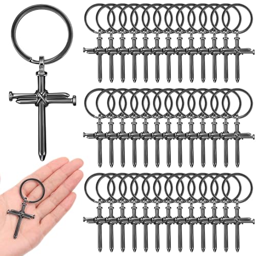 Landical Christian 3 Nail Cross Keychain Men Religious Gifts