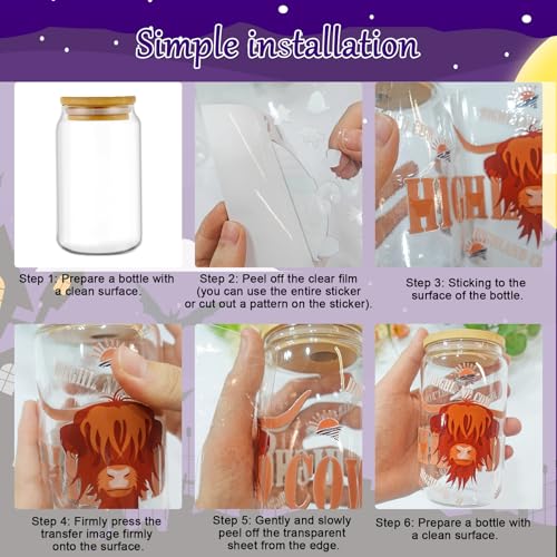 Rngmsi UV DTF Cup Wrap - 20 Sheets Spooky Fall Halloween UV DTF Wraps for 16 oz Glass, Bat Web Pumpkin UVDTF Stickers, Rub on Transfer Decals for Drinking Cups DIY Crafts for Water Bottles - style: Spooky Fall Halloween