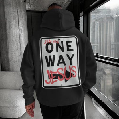 BeWithYou Christian Jesus Hoodies for Men Religious Faith God Sweatshirt Inspirational Bible Verse Graphic Hoodie Pullover - color: Black, size: Medium