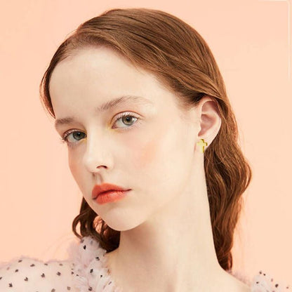 ONLYJUMP 925 Sterling Silver Cross Stud Earrings For Women Fashion Earrings Cross Earrings Small 14k Gold Plated Cross Earrings Studs Jewelry Gifts - color: Gold