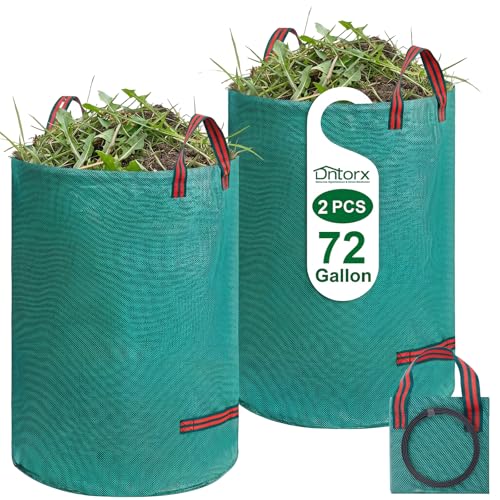 Dntorx 72 Gallon Reusable Yard Waste Bags, 2 Pack Lawn Leaf Bags - size: 1 Count (Pack of 2)
