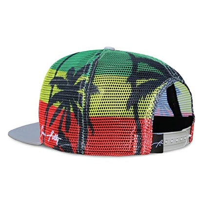 Grace Folly Trucker Hat for Men & Women. Snapback Mesh Caps - color: Rasta