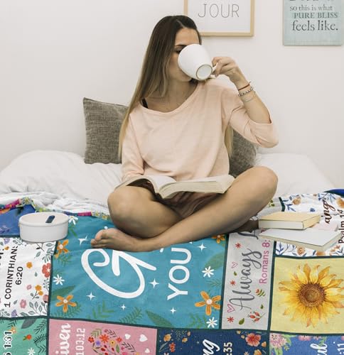 Christian Gifts for Women, Cute Birthday Gifts Blanket 60x50in - size: 60x50inches