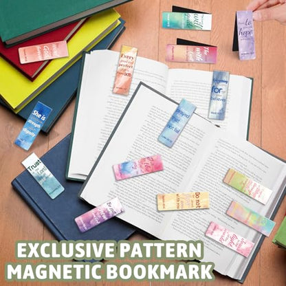 Magnetic Bookmarks, Tumwisk 15PCS Bible Quotes Bookmarks for Women - color: Colorful