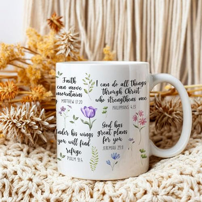 Christian Gifts for Women, Christian Coffee Mugs for Women with Bible Verse, Religious Coffee Mugs, Biblical Inspirational Mug for Friends in Faith, Mom, Grandma, Sister - color: Christian 01