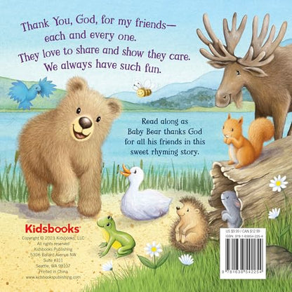 Baby Bear’s Thank You Prayer - Bedtime Board Book for Toddlers, Ages 0-4 - Part of the Tender Moments Series