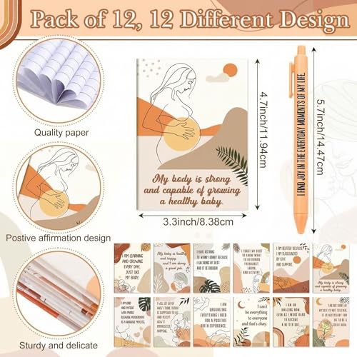 Mooliwe 24 Pcs Affirmation Notebooks Pens Bulk Gifts, Gratitude,New Mom - style: New Mom