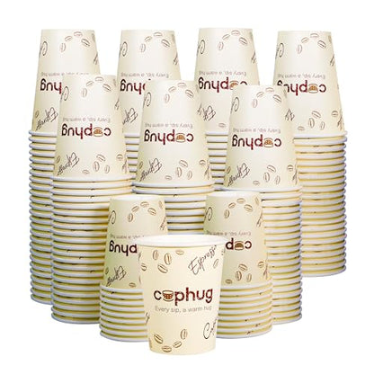 8oz Disposable Paper Coffee Cups, 300 Pack Small Hot Drink Cups for Beverage & Catering - color: Yellow, size: 8oz-300Pack