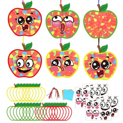 Fennoral 24 Pack Apple Back to School Craft Kit for Kids Bulk - color: Apple