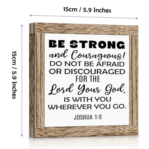 Christian Wood Sign Desk Decor Rustic Bible Verse Wooden Sign Inspirational Religious Scripture Decor for Home Church Office Desk Desk Tabletop Shelf Decoration Motivational Gift for Women Men - color: Do Not Be Afraid