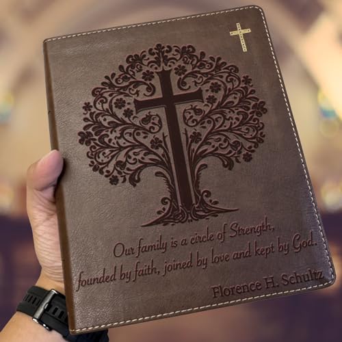 sinfinate Personalized NIV Journaling Bible with Custom Name Engraving, Christian Gift for Men, Women(Tree of Life)