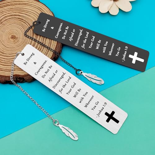 2Pcs Christian Bookmark Religious Gifts for Women Men Christian Birthday Gift Reading Lovers Gift Bible Verse Book Markers Scripture Gifts Inspirational Present for Friends