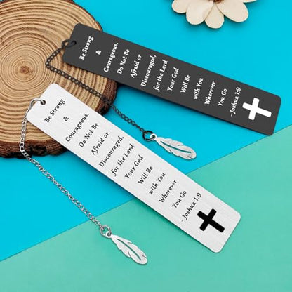 2Pcs Christian Bookmark Religious Gifts for Women Men Christian Birthday Gift Reading Lovers Gift Bible Verse Book Markers Scripture Gifts Inspirational Present for Friends