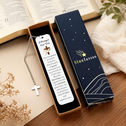 Christian Bookmarks for Women, Bible Bookmarks for Women with Cross Pendant