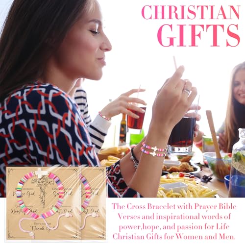 Liliaafar 20 Sets Cross Bracelets Bulk for Kids Teens Adjustable Christian Friendship Bracelets for VBS Sunday School Gifts - color: Rainbow Colors