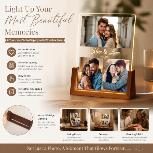 Custom Picture Frames Anniversary Couple Gifts for Girlfriend Women Men - color: S7