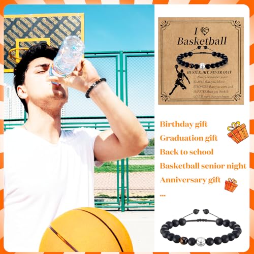 12 Set Sport Adjustable Bracelets Gift - color: Black, size: Basketball