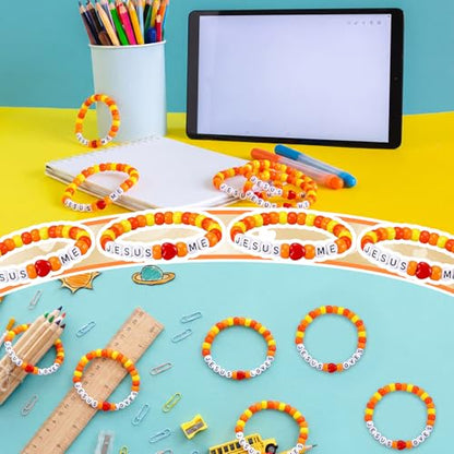 Ferreve 35 Sets Fall Jesus Love Me Bracelet Sunday School Crafts - color: Sun, style: Jesus Love Me