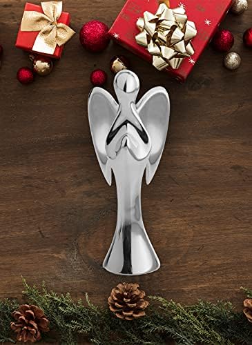 Nambe Angel Figurine | 5 Inch Miniature Nativity Holiday Figurine | Beautiful Symbol for Christmas Home Décor | Made of Metal Alloy | Designed by Alvaro Uribe - style: Angel