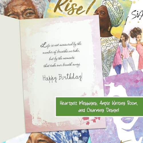 African American Expressions Maya Angelou Greeting Cards Assortment Box – 18 Inspirational Greeting Cards with Envelopes - Use for Birthday, Encouragement, Graduation, Sympathy, Mother's Day & More - style: Assortment 780