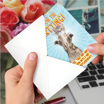 NobleWorks - Funny Get Well Greeting Card - Hilarious Feel Better Notecard with Envelope - Hip-Hip Hooray C5682GWG - style: Hip-Hip Hooray