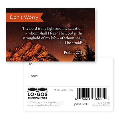 Logos Trading Post Psalm 27:1 Pass It On Scripture Cards, Pack of 25 - color: Psalms 27:1