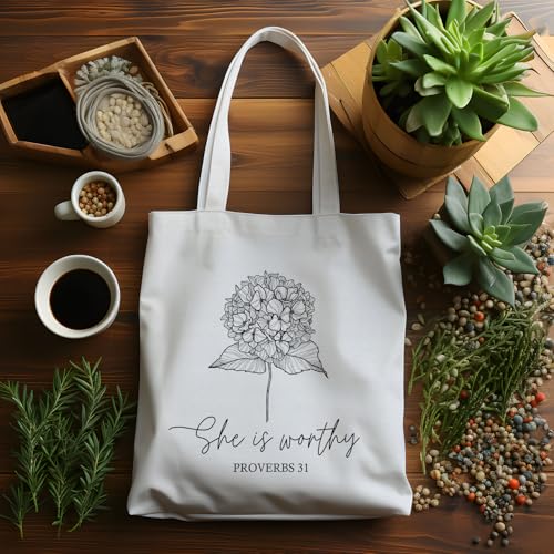 JINYO Christian Canvas Tote Bag, Bible Tote Bags for Women - color: Christian Tote Bag-a