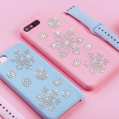 Epakh 84 Pcs Silver Snowflake Stickers Glitter Bling Rhinestone Sticker - color: Silver, size: Snowflake Diamond