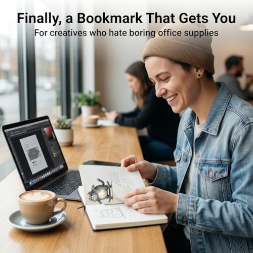 TheClover Quirky Cat Magnetic Bookmarks – Set of 10 Funny Sarcastic Kitty Page Clips, Unique Cat Gifts for Book Lovers, Creative Magnetic Bookmarks for Office, School & Journals - style: Quirky Cat Magnetic Bookmarks