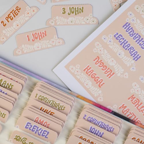 DiverseBee Laminated Bible Tabs for Kids, Teens and Women (Groovy) - color: Groovy