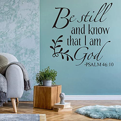 Be Still and Know that I am God Psalm 46:10 Bible Verse Wall Decal