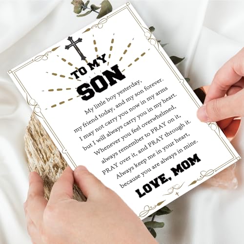 Christian Birthday Card for Son, Religious Gift from Mom - style: AM-448