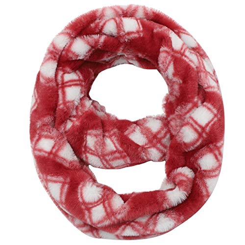 LA CARRIE Womens Leopard Print Infinity Scarf Loop Circle Neck Warmer - color: Red Plaid