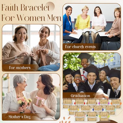 Kenning 24 Set Christian Bracelet for Men Women - color: Bright Color