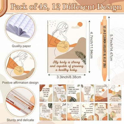 Mooliwe 96 Pcs Affirmation Notebooks Pens Bulk Gifts, Gratitude,New Mom - style: New Mom