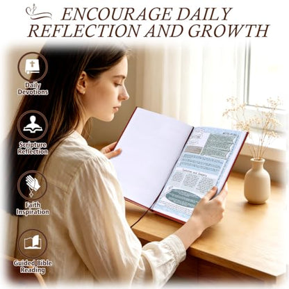 66 Pages Bible Study Guides for Women Year-Long Devotional Journal with Daily Scripture Reflections Complete Faith Growth Supplies, Comprehensive Full Year Spiritual Plan, Ideal Christian Gift for Ladies Spiritual Devotion