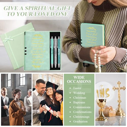 Spakon 5 Pcs Christian Gifts for Women Church Gifts - color: Green, style: Happy Moment
