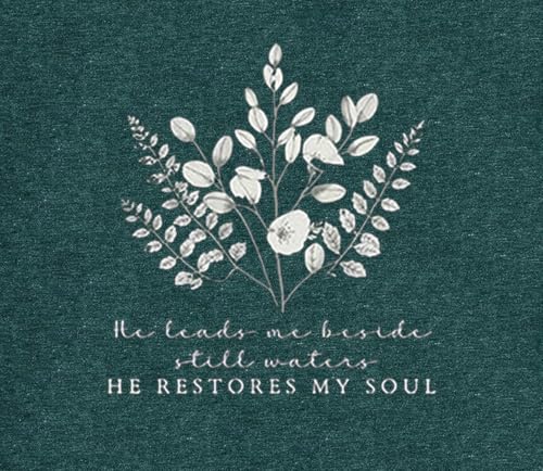 Christian Bible Verse T Shirts for Women - color: Dark Green6, size: Large