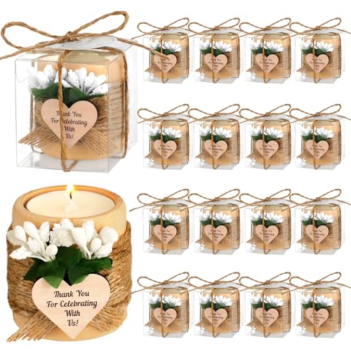 MTLEE 16 Pack Wooden Tealight Candle Holder Kit Guest Gifts, Classic - color: Classic