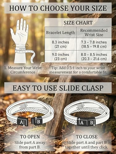 Mens Leather Cross Bracelet Multilayer Braided Wristband Bangle Bracelets with Stainless Steel Buckle Religious Gift for Men Brown/Black/Blue–8.3 inch - color: Brown-1, size: 8.3in(Fits most wrists)