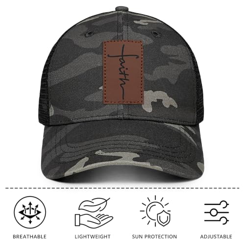Christian Hats for Men Women Religious Gifts - color: Faith- Camo