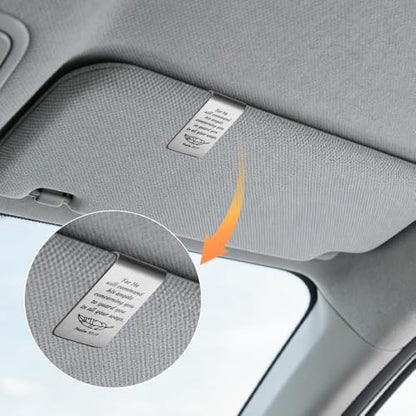 Psalm 91:18 Car Visor Clip, Christian Sun Visor Clip for Men Women - color: Sliver23